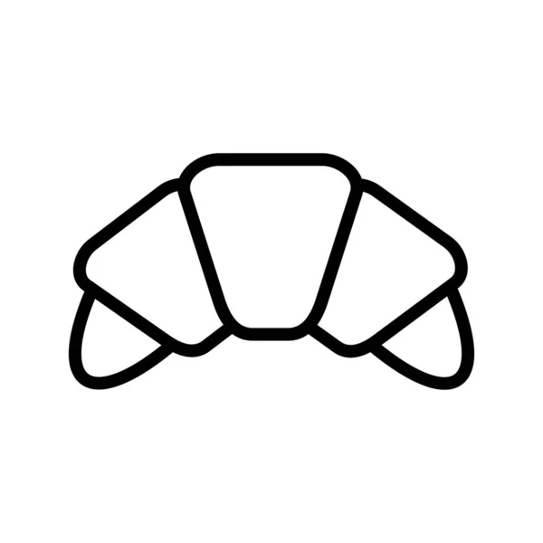 Icona della linea del croissant — Vettoriale Stock