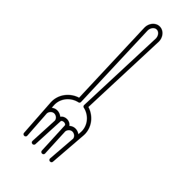 Fork Line Icon — Stock Vector