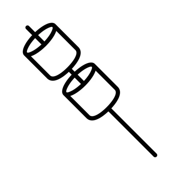 Marshmallow lijn pictogram — Stockvector