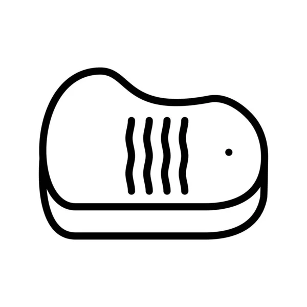 Icona della linea di bistecca — Vettoriale Stock