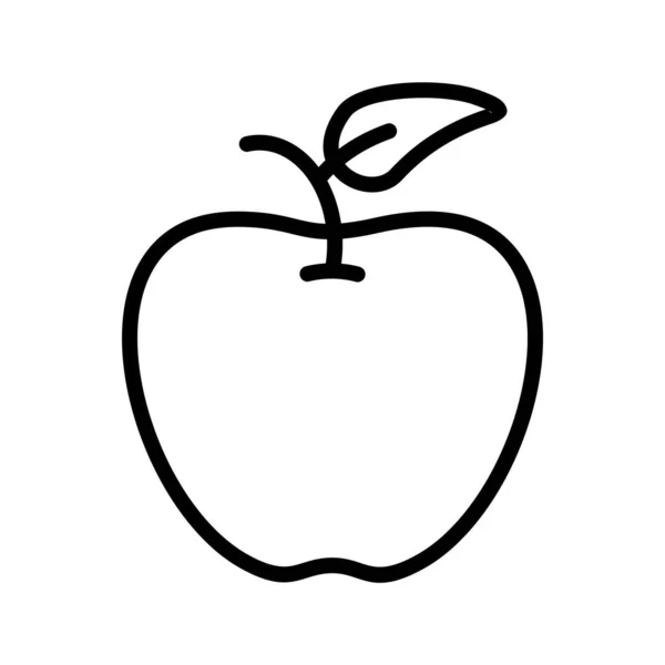 Icône ligne pomme — Image vectorielle