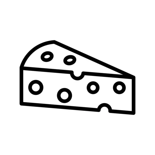 Icono de línea de queso — Archivo Imágenes Vectoriales