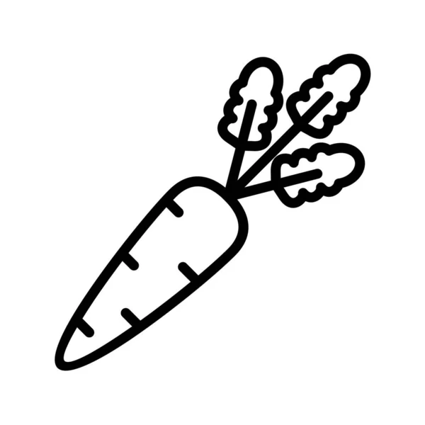 Icône ligne de carotte — Image vectorielle