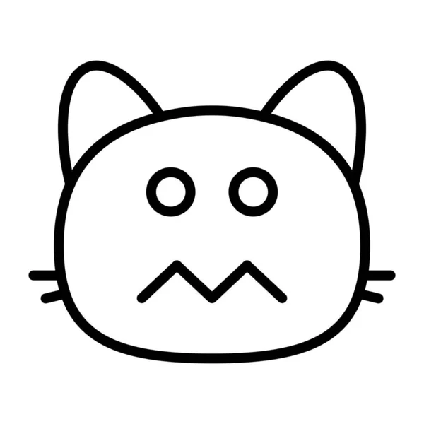 Gato perturbar línea icono — Vector de stock