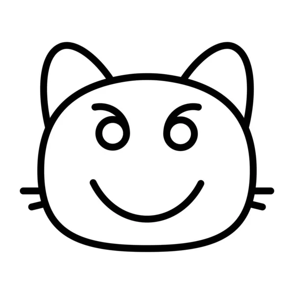 Ikon Garis II kucing - Stok Vektor