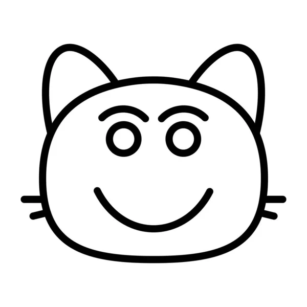 Gato mirada II línea icono — Vector de stock