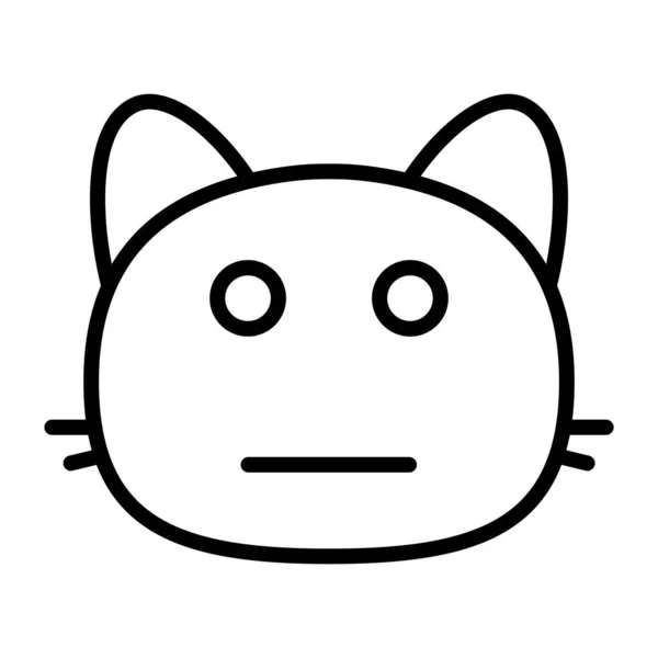 猫中立线图标 — 图库矢量图片