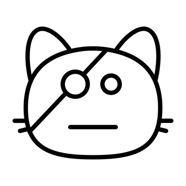 Katze Pirat Line Icon — Stockvektor