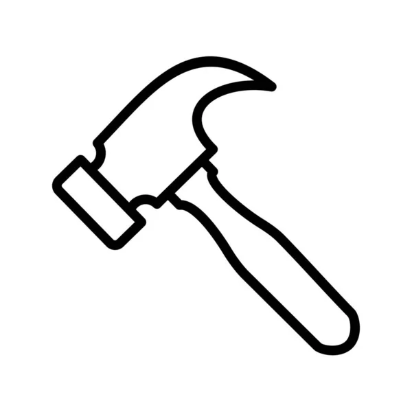 Hammer Line Icon — Stock Vector