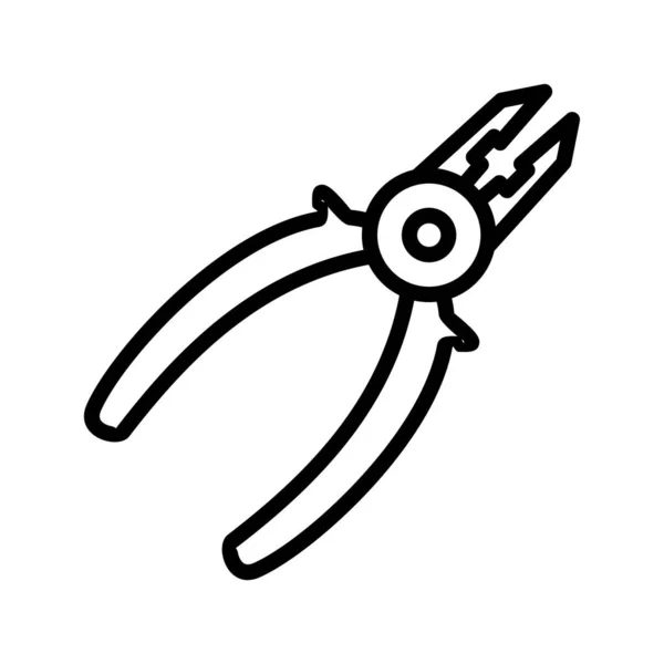 Pliers Line Icon — Stock Vector