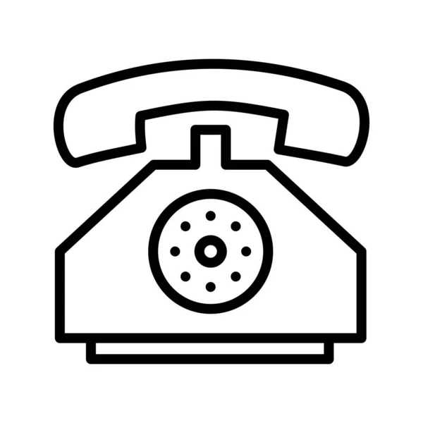 Telefoon Set Line Icon — Stockvector