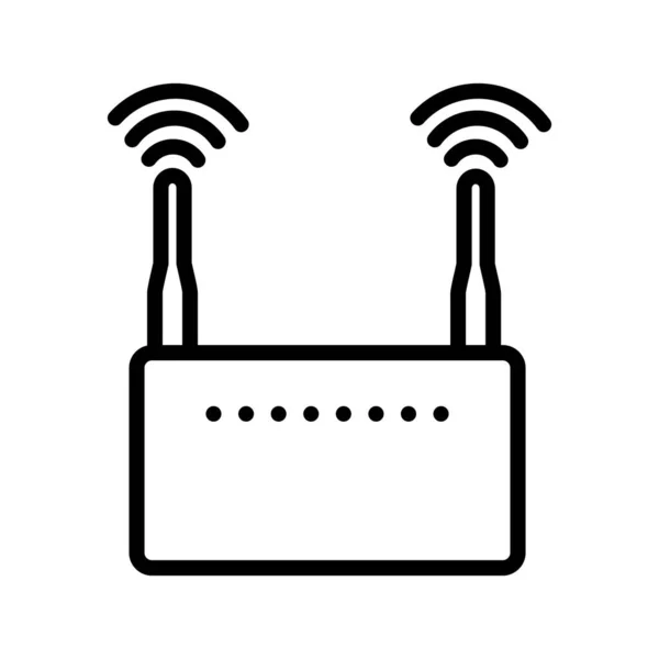 Ícone de linha do roteador Wifi — Vetor de Stock