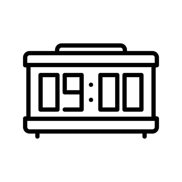 Ψηφιακό ρολόι εικονίδιο γραμμή — Διανυσματικό Αρχείο
