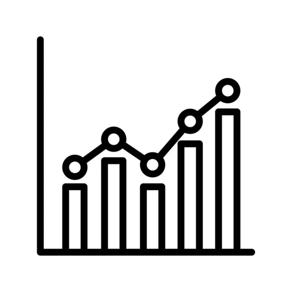 Gráfico ícone de linha — Vetor de Stock