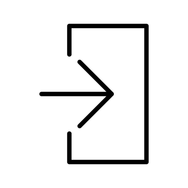 Logga in Linje Ikon — Stock vektor