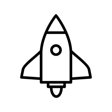 Uzay mekiği çizgi simgesi