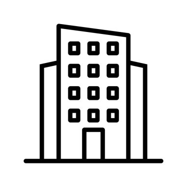 Yapı çizgisi siyah simge tasarımı