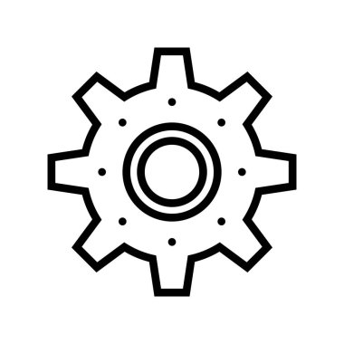 Vites çizgisi siyah simge tasarımı