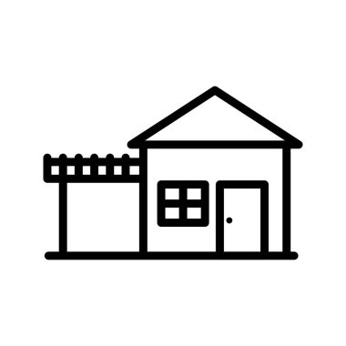 Ev satırı siyah simge tasarımı