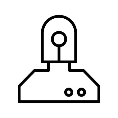 Visi Flash Işık çizgisi siyah simge tasarımı