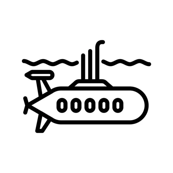 Підводний човен лінією значок — стоковий вектор
