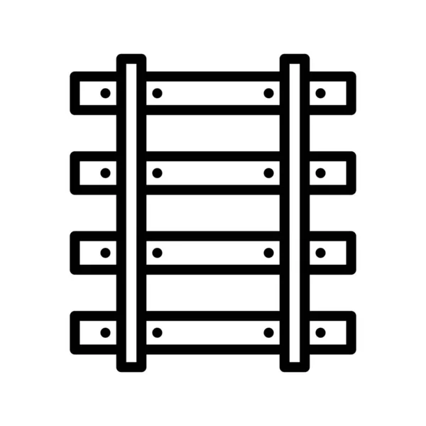Icône de ligne de voies de train — Image vectorielle