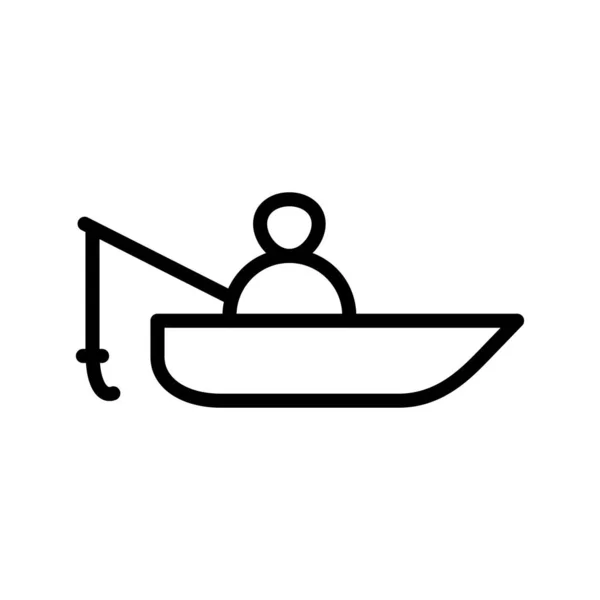 渔船线图标 — 图库矢量图片