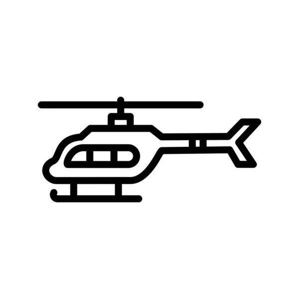 Helicopter Line Icon — Stock Vector