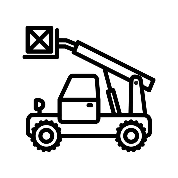 Vorkheftruck lijn pictogram — Stockvector