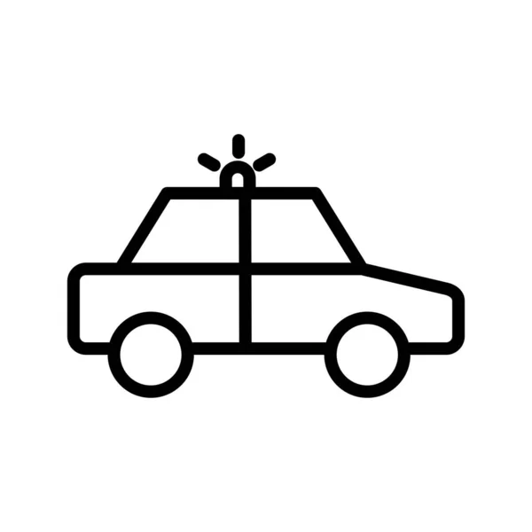 Icono de línea de coche policía — Archivo Imágenes Vectoriales