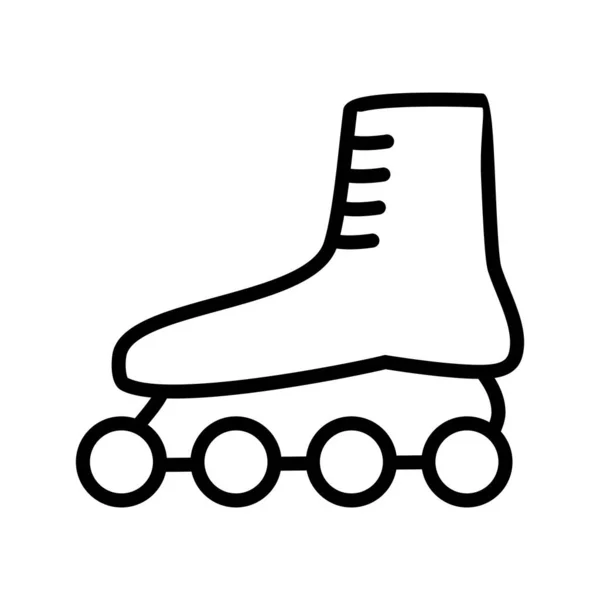 Línea de patines Icono — Vector de stock