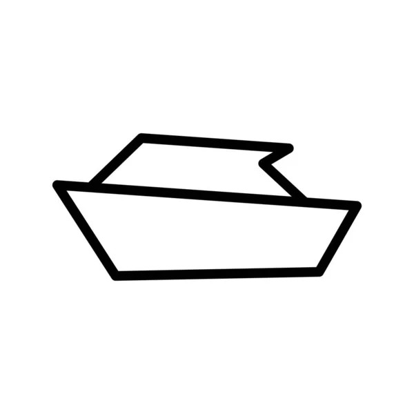 Snelheid boot lijn pictogram — Stockvector