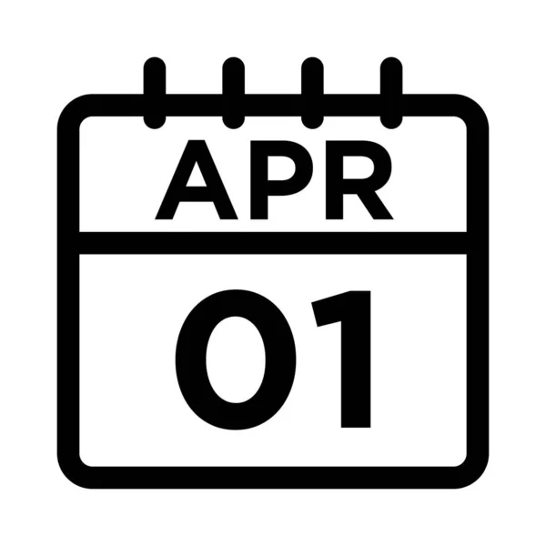 04-Apr - 01 Zeilensymbol — Stockvektor