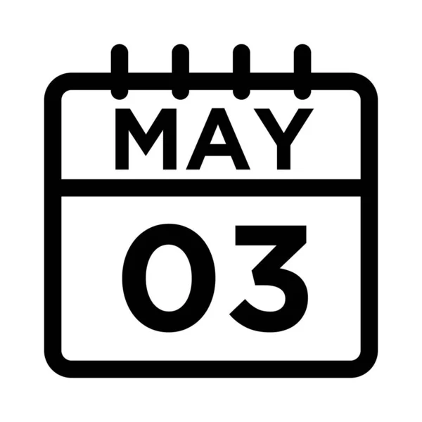05-май - 03 Line Icon — стоковый вектор