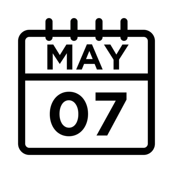 05-май - 07 Line Icon — стоковый вектор