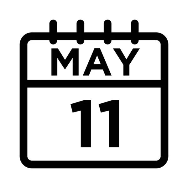 05-Mayo - 11 Icono de línea — Vector de stock