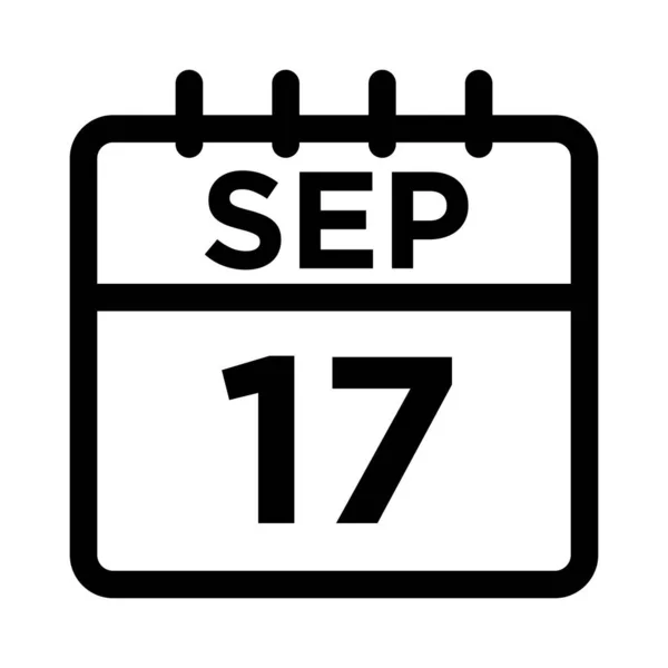 09-Sep - 17 Zeilensymbol — Stockvektor