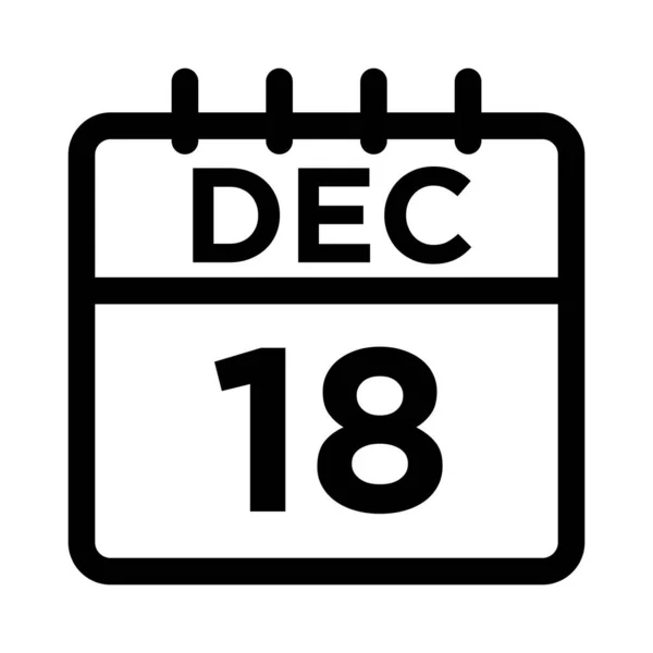 12月12日至12月18日 — 图库矢量图片