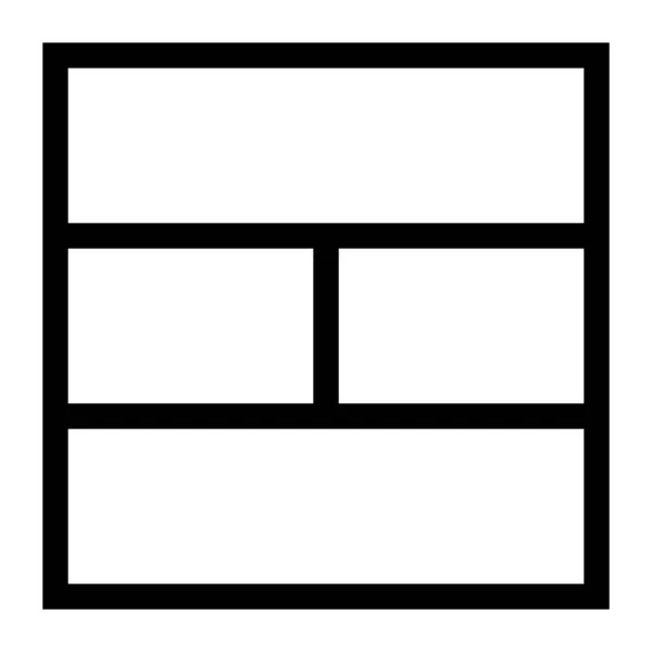 Розташування 6 Лінії Ікона — стоковий вектор