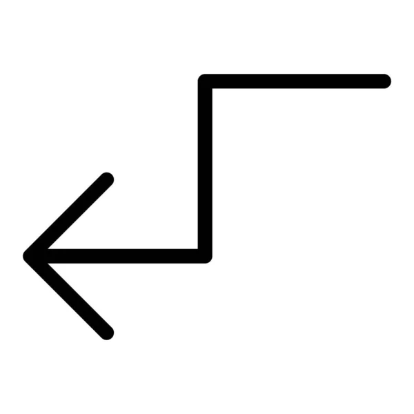 Pfeil 26 Liniensymbol — Stockvektor