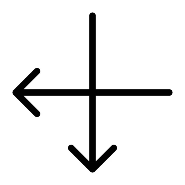 Arrow 61 Line Icon — 图库矢量图片