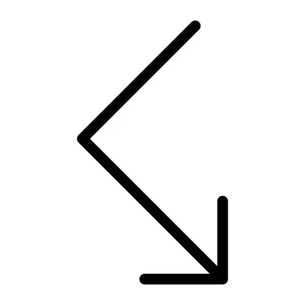 Pijl 95 lijn pictogram — Stockvector