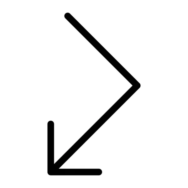 Flecha 96 Icono de línea — Vector de stock