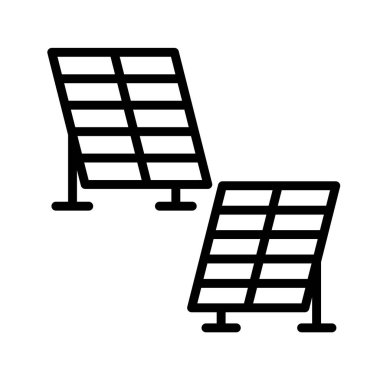 güneş paneli satırı simgesi