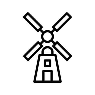Yel değirmeni çizgisi simgesi