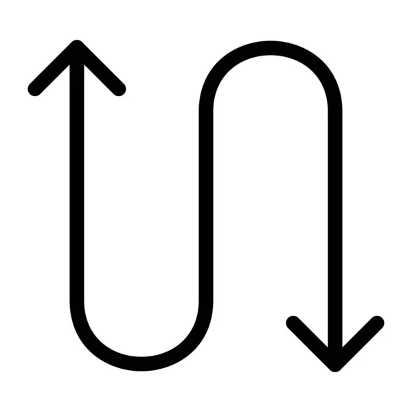 Arrow 99 Line Icon — Stock Vector
