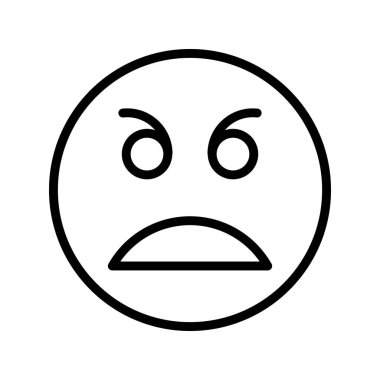 kızgın yüz çizgisi simgesi