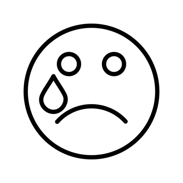 Sadness Line Icon — Stock Vector