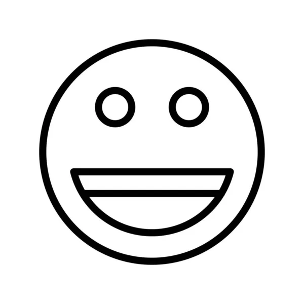 Symboldesign Der Smiley Linie — Stockvektor