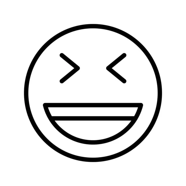 Conception Icône Ligne Smiley — Image vectorielle